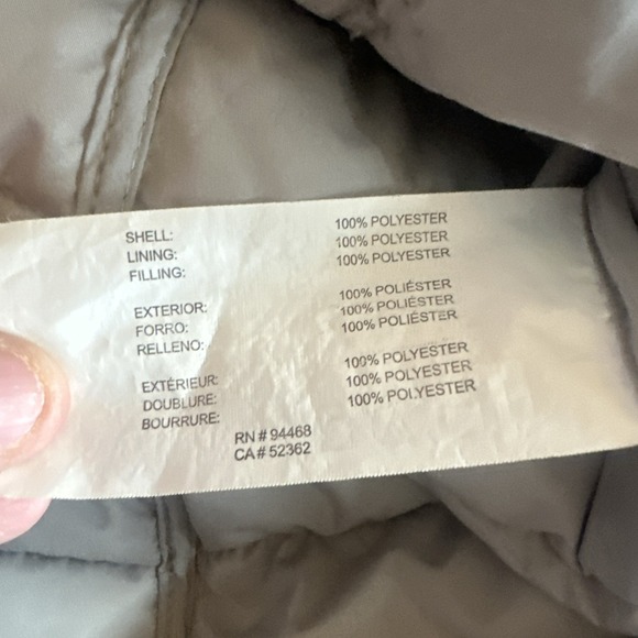 Womens Nautica Gray Silver XL Puffer Jacket Detachable Hood Fleece Pocket - Picture 13 of 14